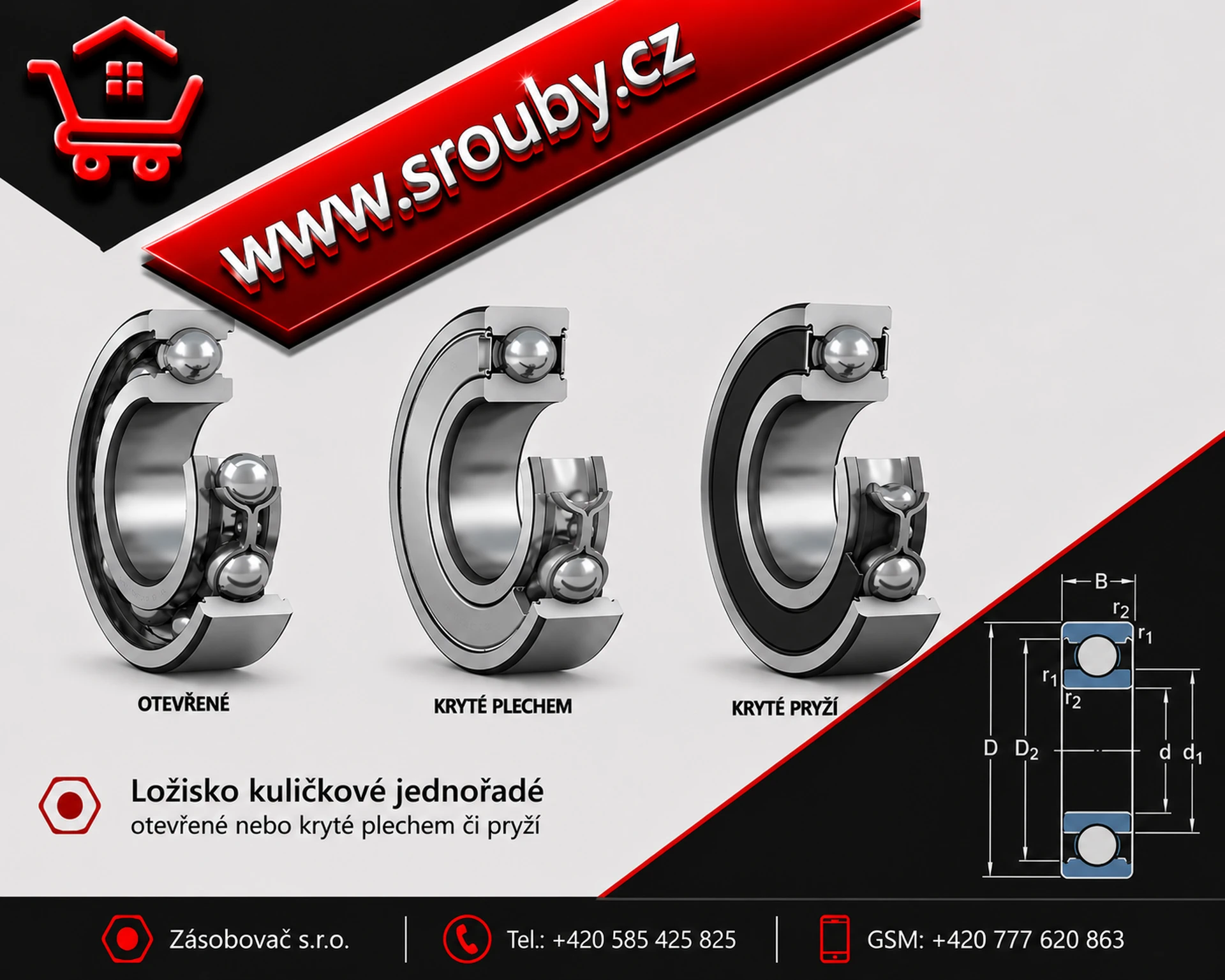 Kuličkové ložisko - 15267-2RS Cyklo ložisko